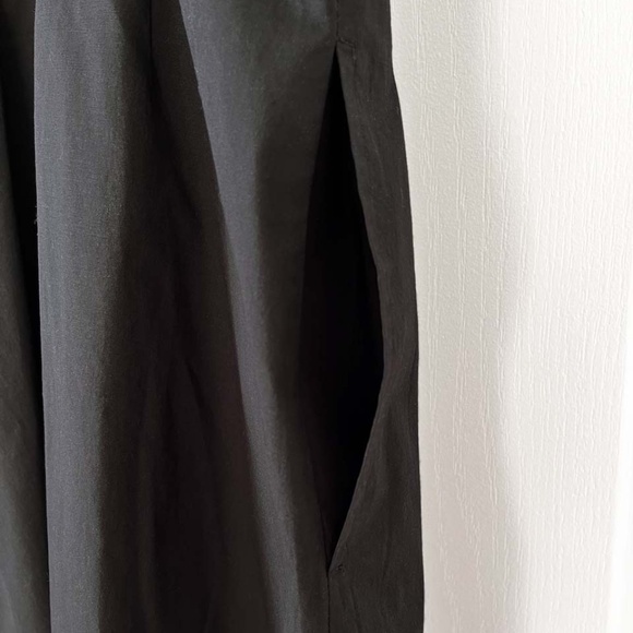 Theory Black Spaghetti Strap Midi Dress - Picture 9 of 16